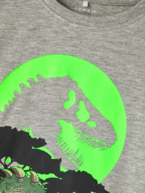 NAME IT Jurassic Park Bluse Pjank Grey Melange